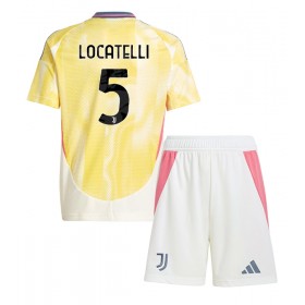 Juventus Manuel Locatelli #5 Borte skjorte til barn 2024-25 Kortermet (+ korte bukser)